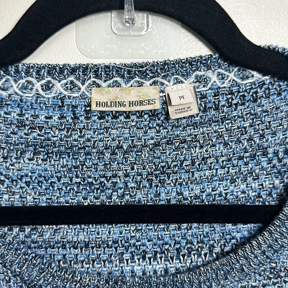 Anthropologie Holding Horses Blue Fringe Dress‎ Medium - Picture 6 of 8